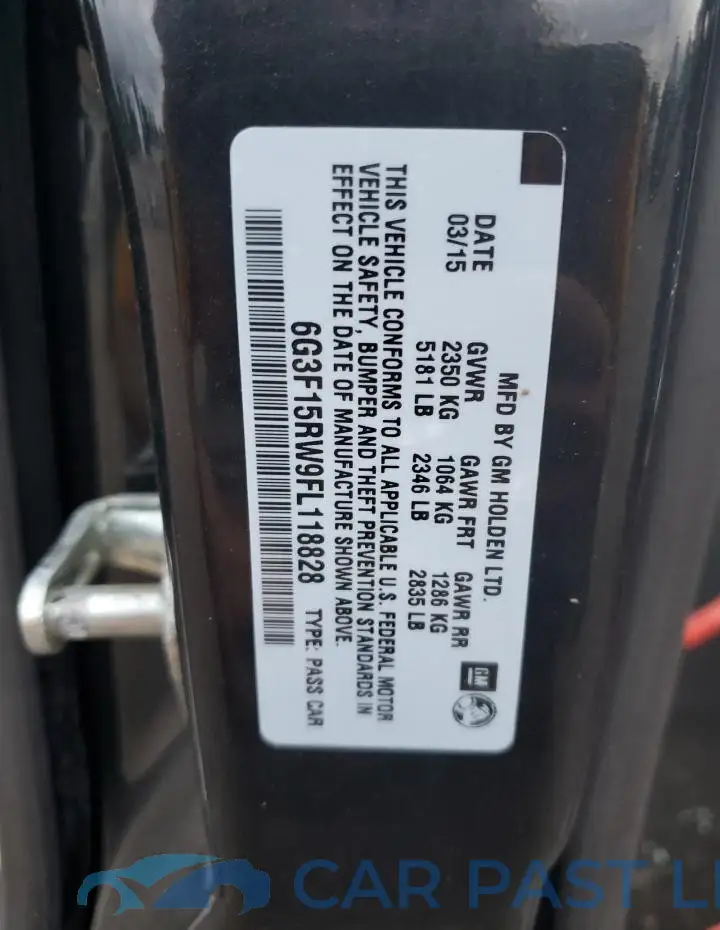 6G3F15RW9FL118828# 12