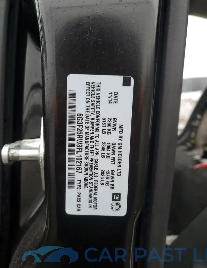 6G3F25RW3FL102167# 12