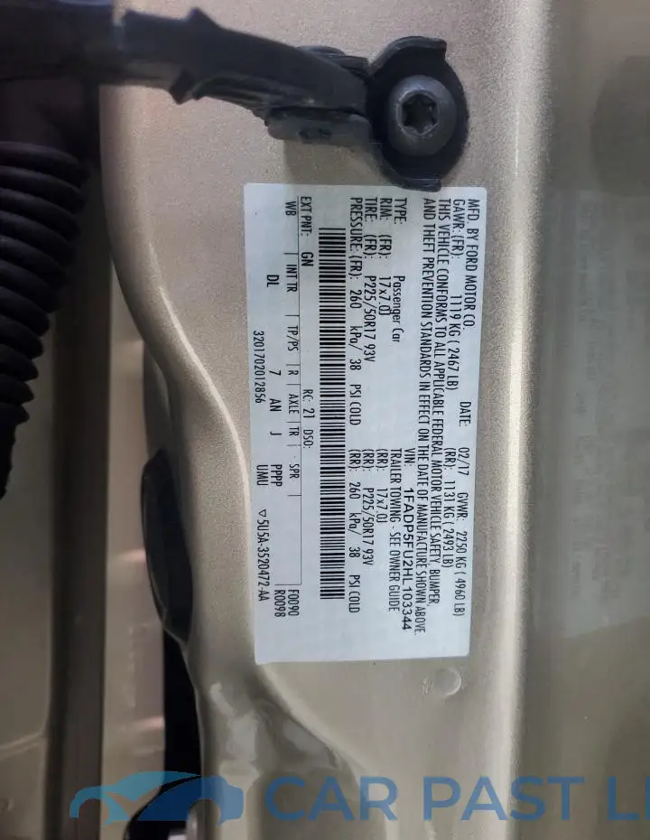 1FADP5FU2HL103344# 12