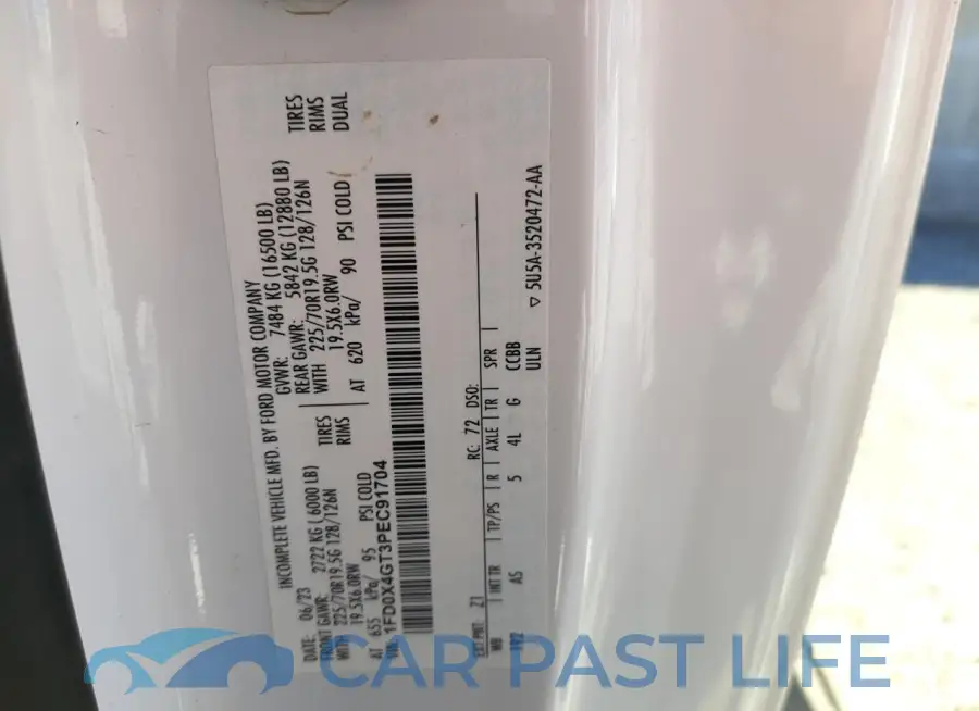 1FD0X4GT3PEC91704# 12