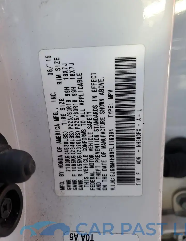 5J6RM4H99FL116384# 13