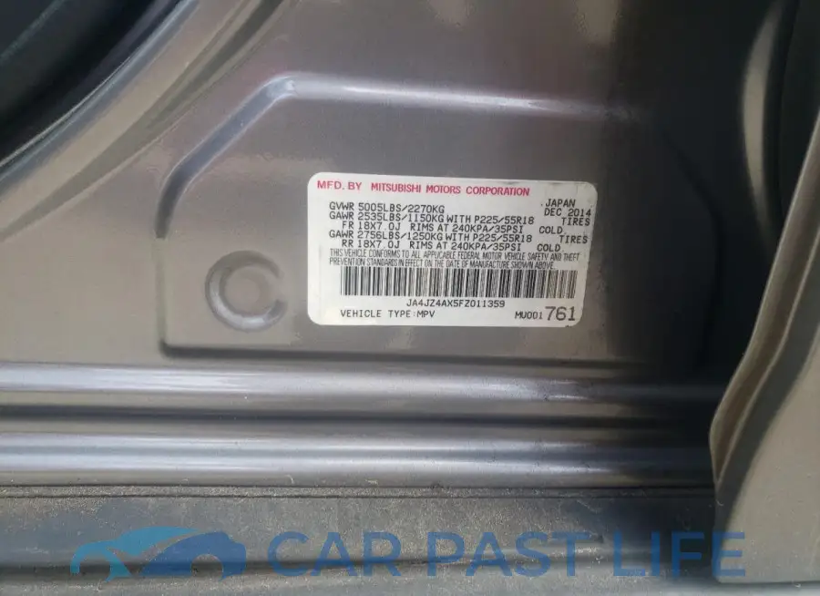 JA4JZ4AX5FZ011359# 13