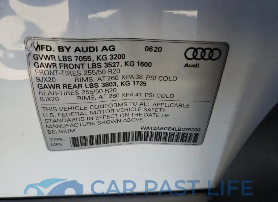WA12ABGE4LB035209# 13