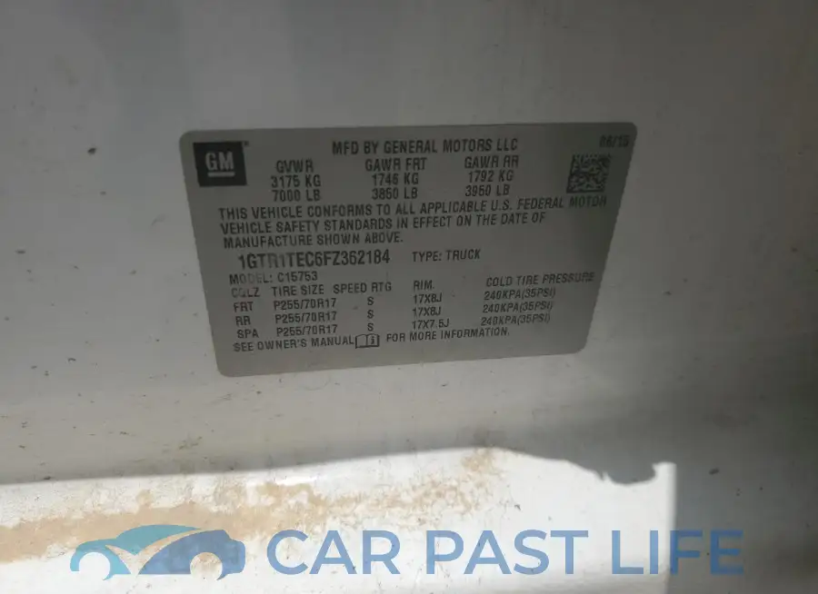 1GTR1TEC6FZ362184# 13