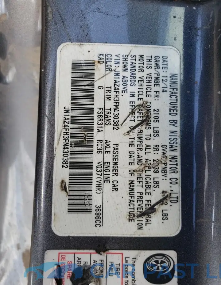 JN1AZ4FH3FM430382# 12