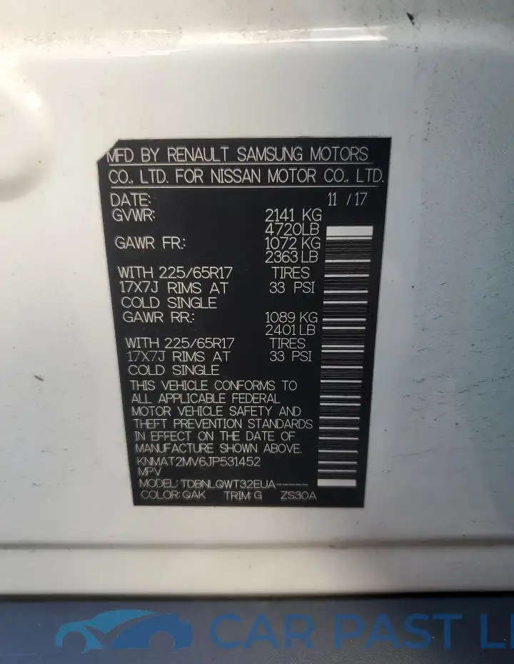 KNMAT2MV6JP531452# 13