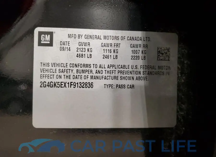 2G4GK5EX1F9132836# 12