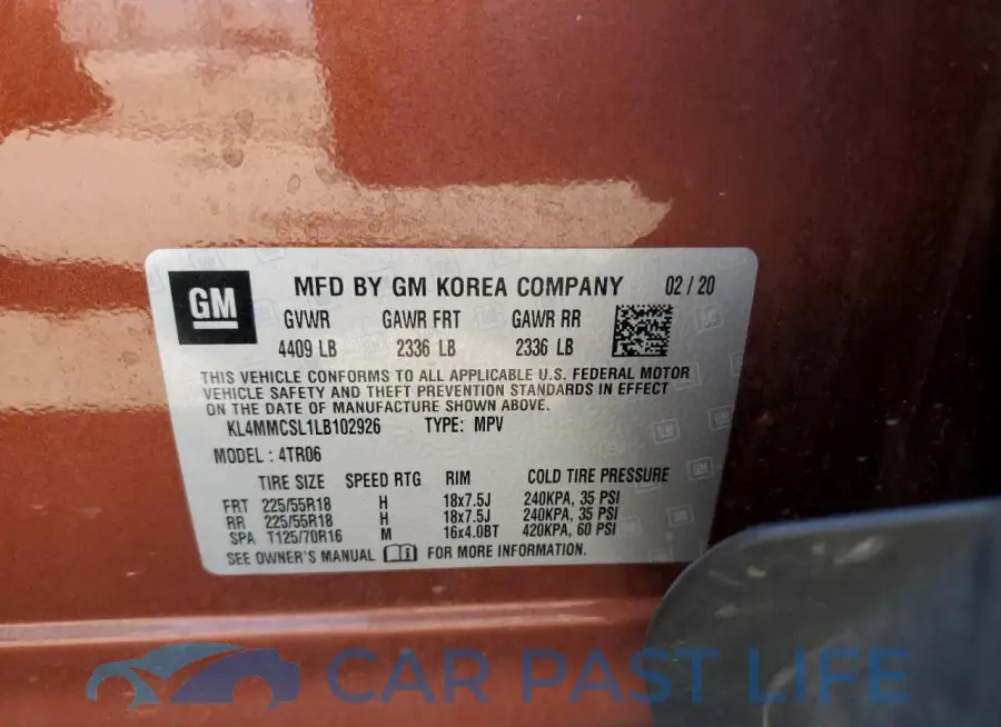 KL4MMCSL1LB102926# 12