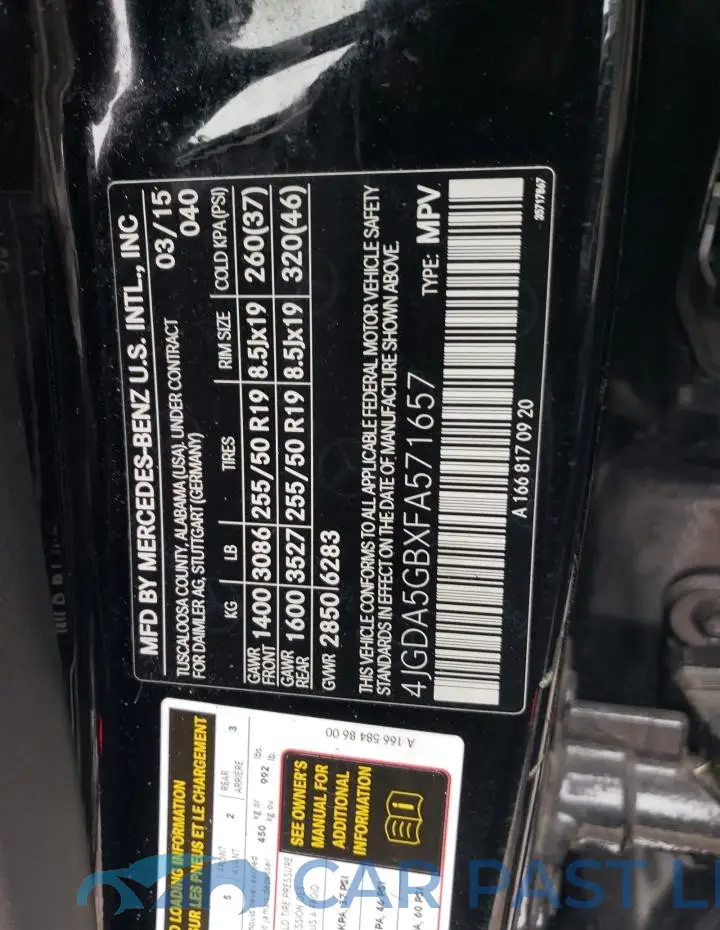 4JGDA5GBXFA571657# 12