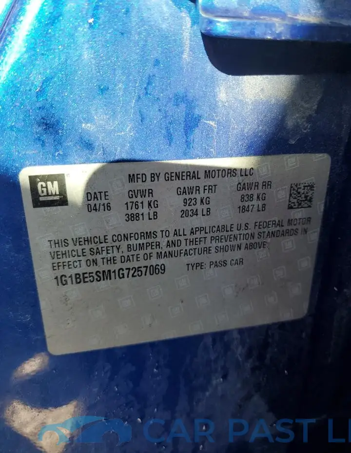 1G1BE5SM1G7257069# 12