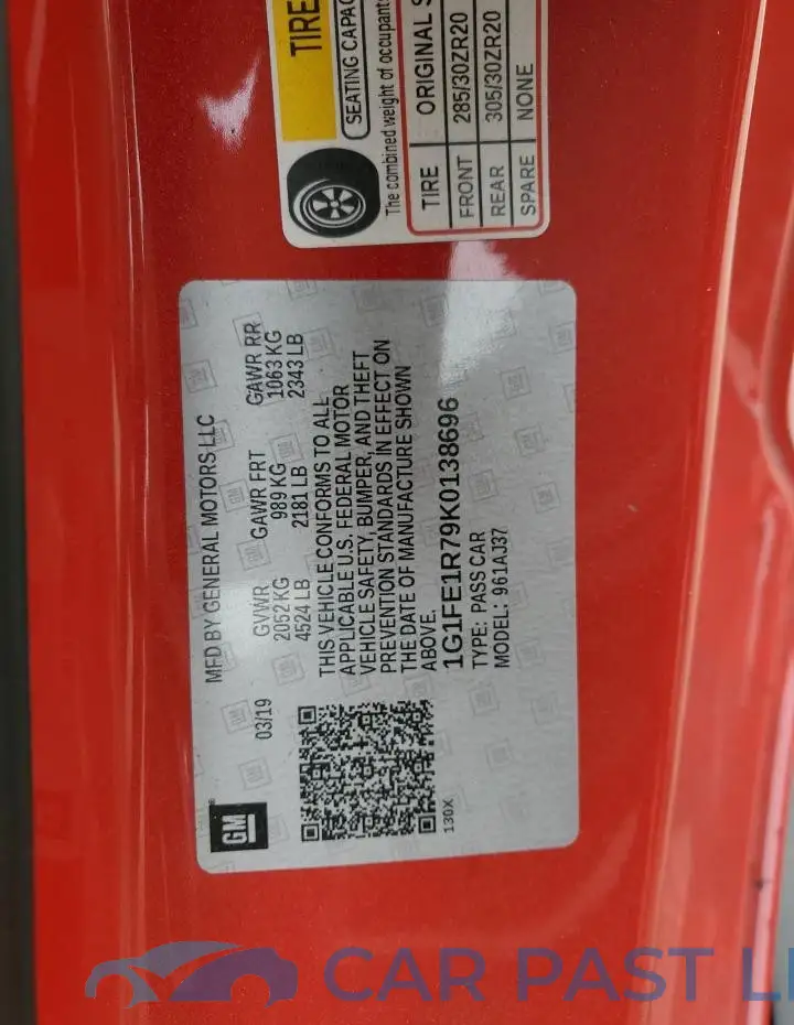 1G1FE1R79K0138696# 13