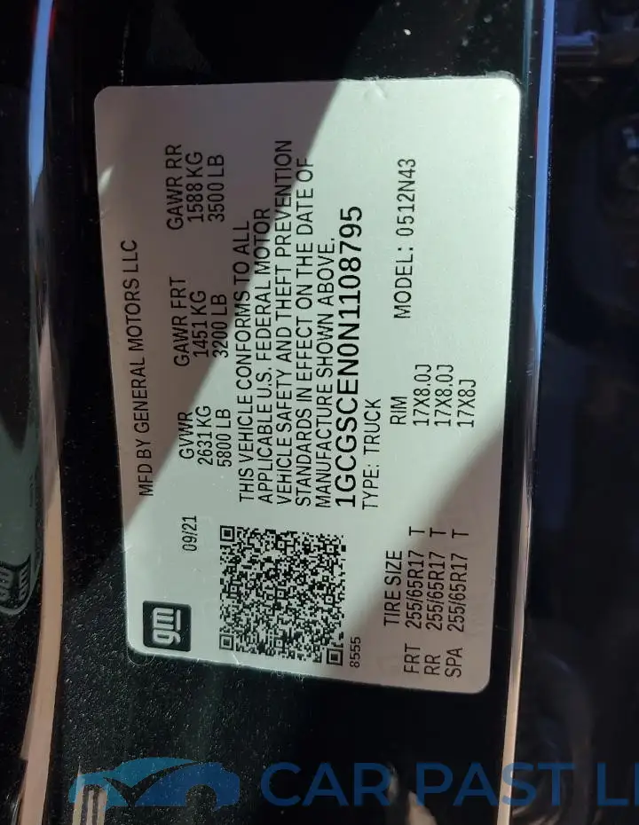 1GCGSCEN0N1108795# 12