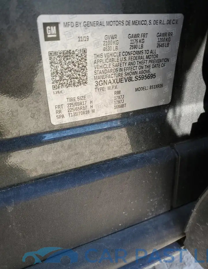 3GNAXUEV8LS595695# 13