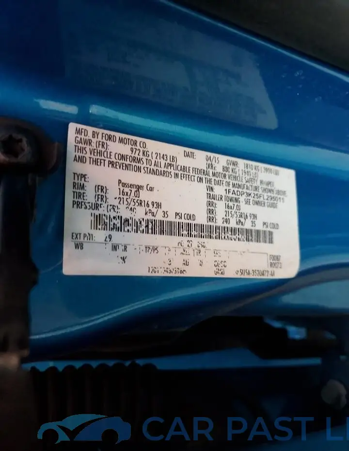 1FADP3K25FL295011# 12