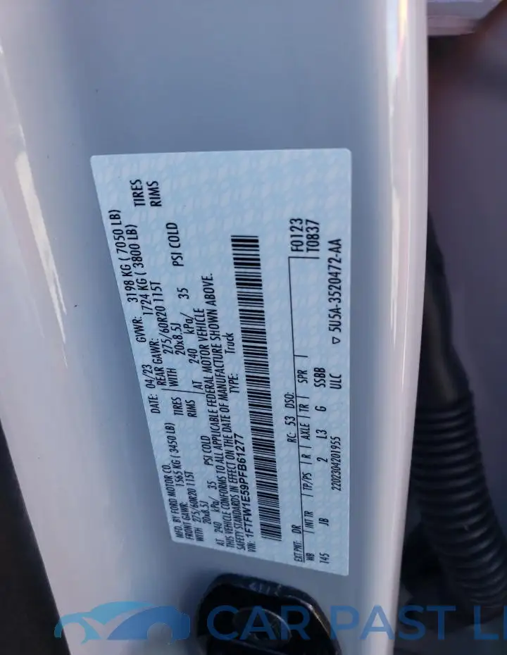 1FTFW1E59PFB61277# 12