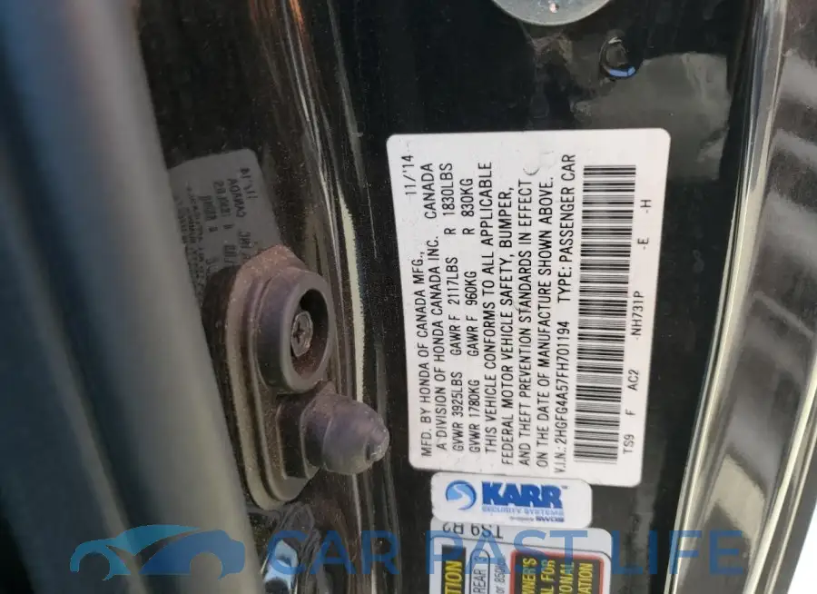 2HGFG4A57FH701194# 12