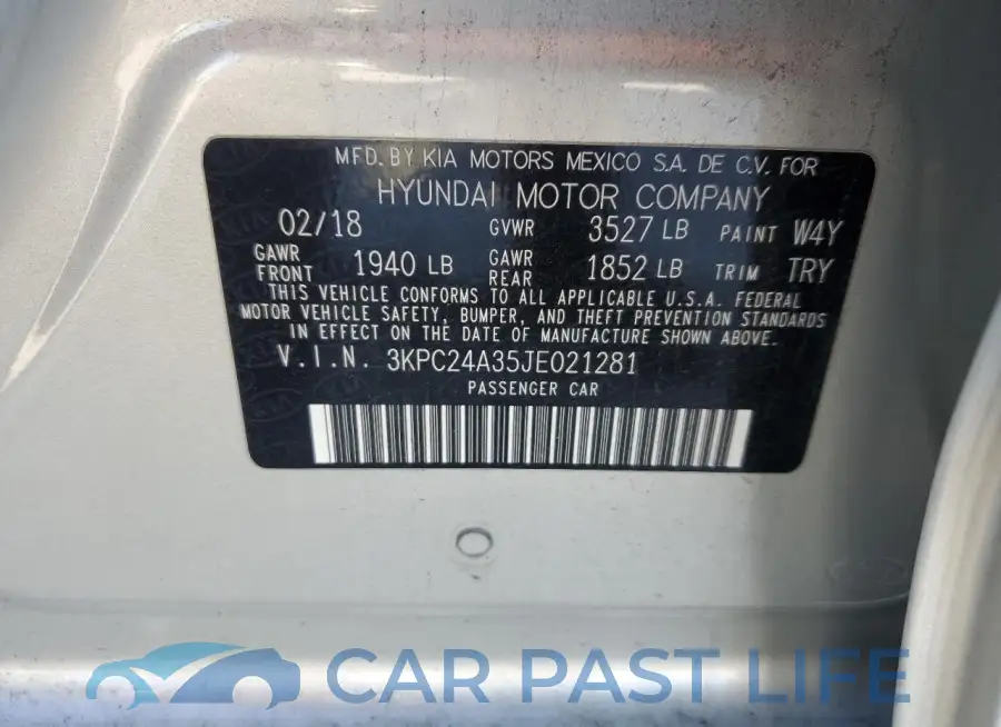 3KPC24A35JE021281# 12