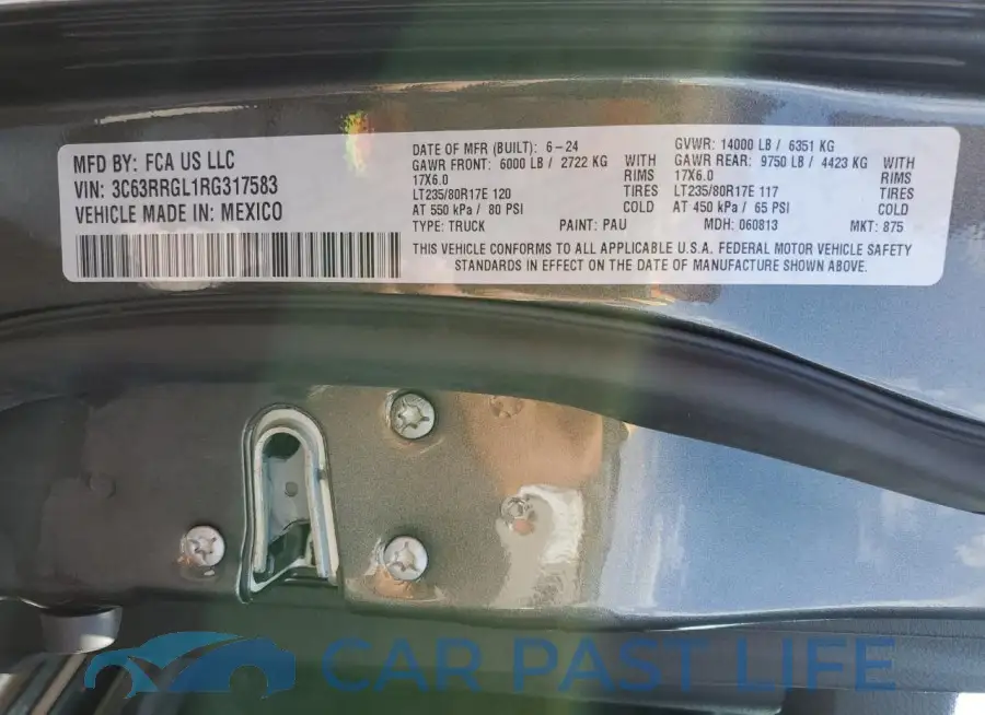 3C63RRGL1RG317583# 13