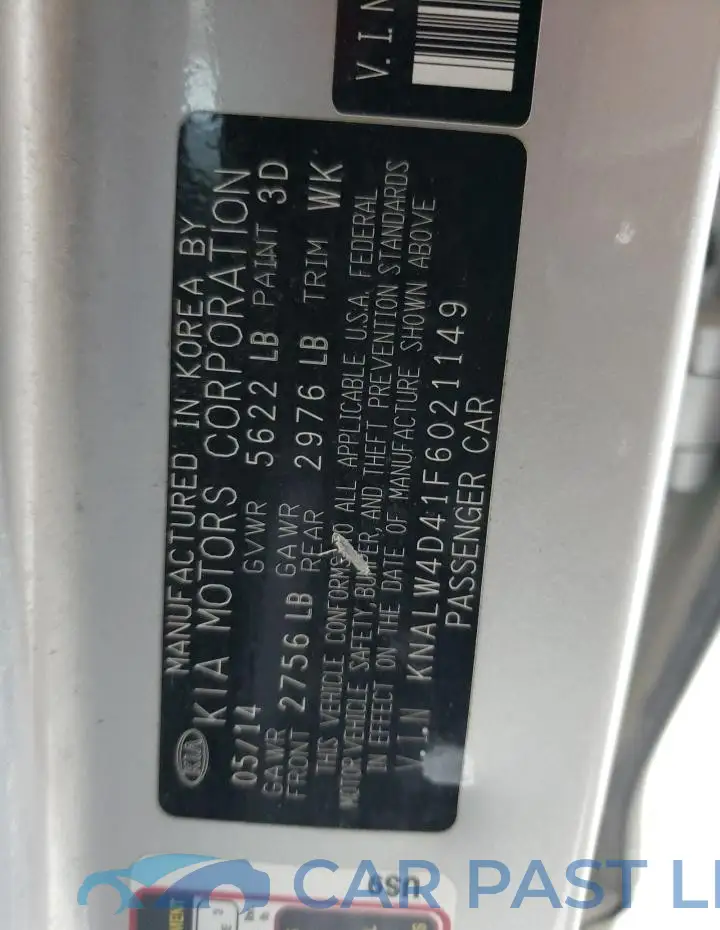 KNALW4D41F6021149# 13
