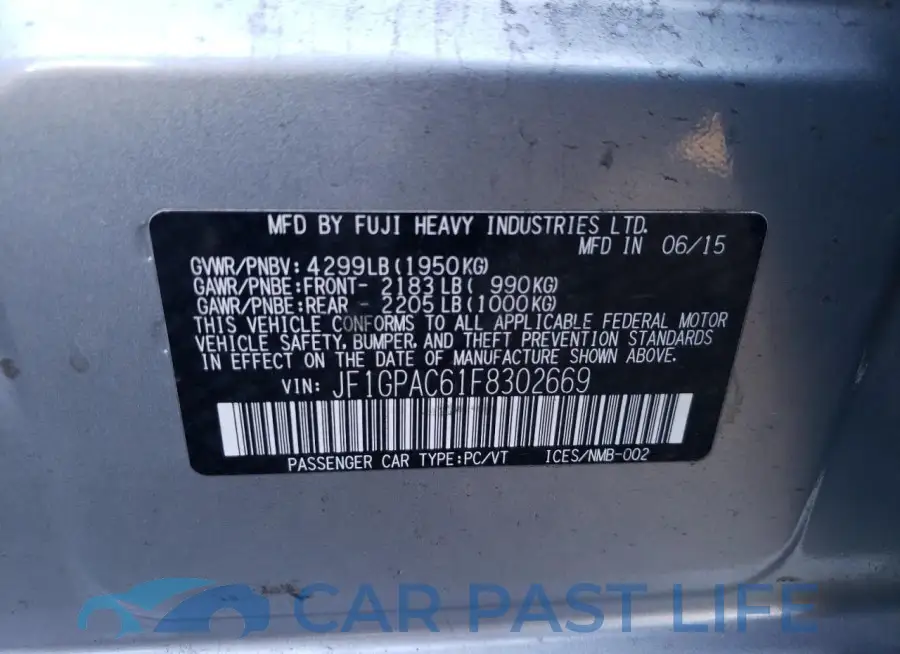 JF1GPAC61F8302669# 12