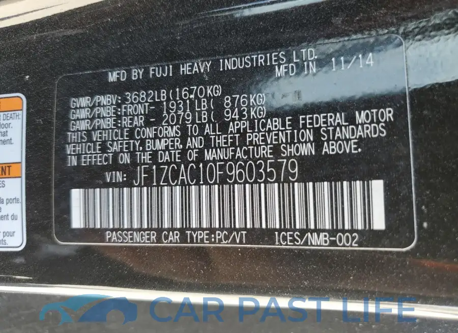 JF1ZCAC10F9603579# 12