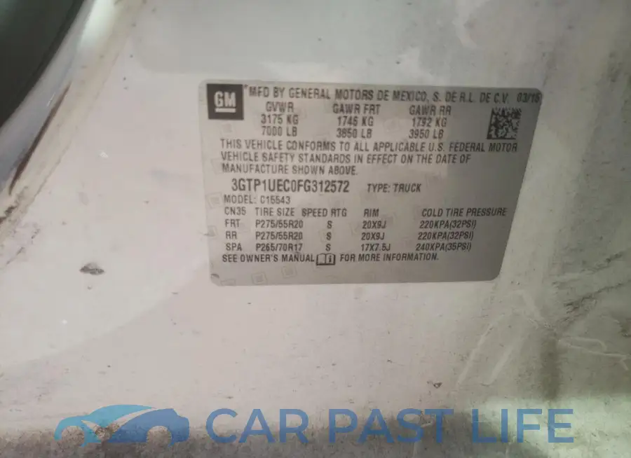 3GTP1UEC0FG312572# 13