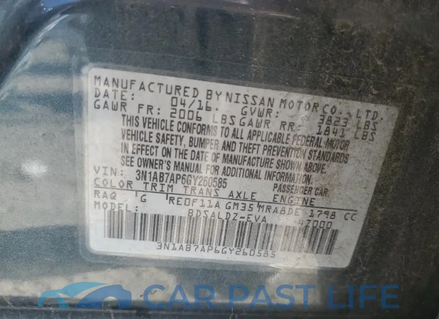 3N1AB7AP6GY260585# 13