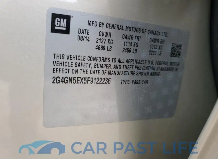 2G4GN5EX5F9122236# 12