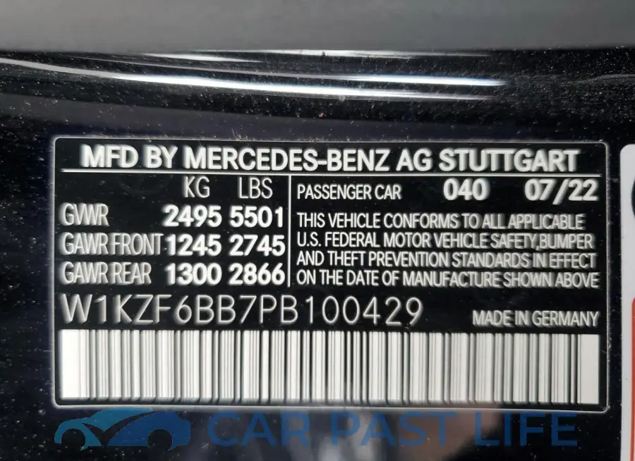 W1KZF6BB7PB100429# 12