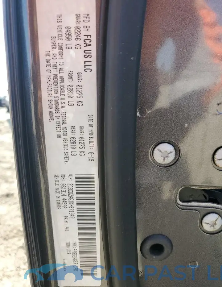 2C3CDZAG1KH671942# 13