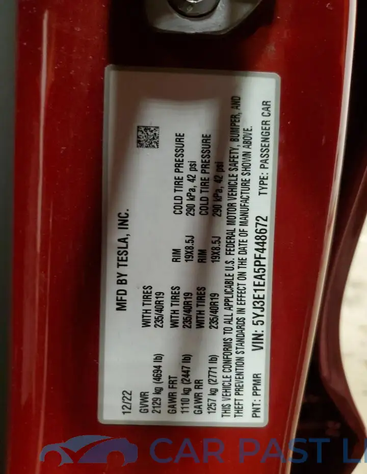 5YJ3E1EA5PF448672# 13