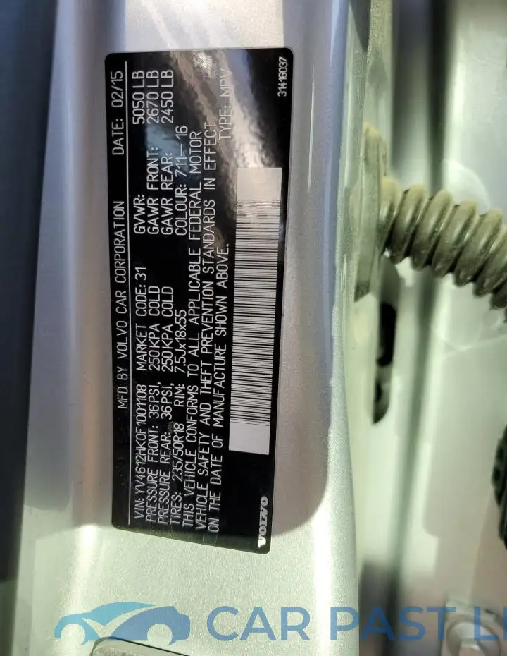 YV4612HK0F1001108# 12
