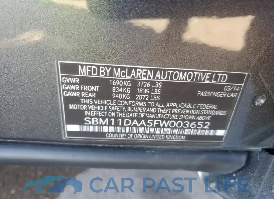 SBM11DAA5FW003652# 12