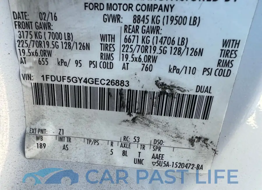 1FDUF5GY4GEC26883# 10
