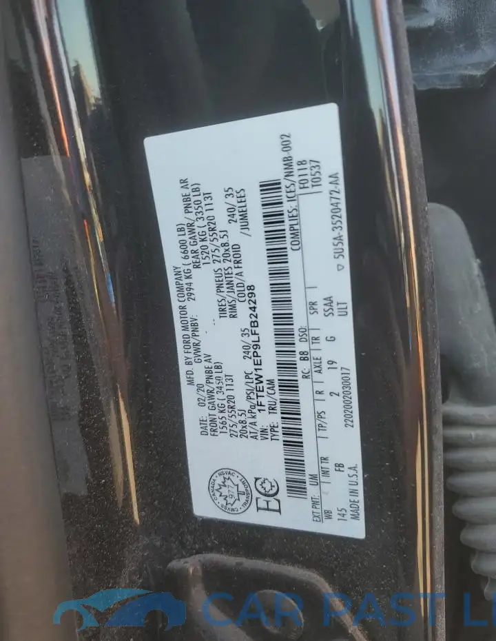 1FTEW1EP9LFB24298# 12