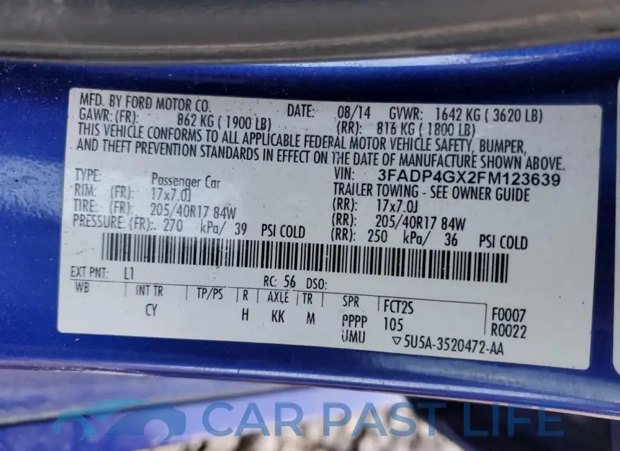 3FADP4GX2FM123639# 12