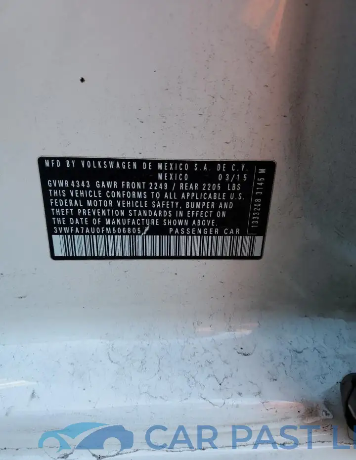 3VWFA7AU0FM506805# 12