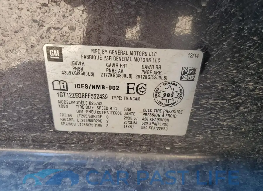 1GT12ZEG8FF552439# 12