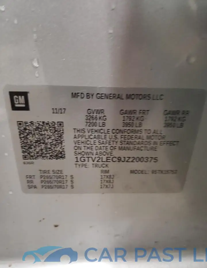 1GTV2LEC9JZ200375# 12