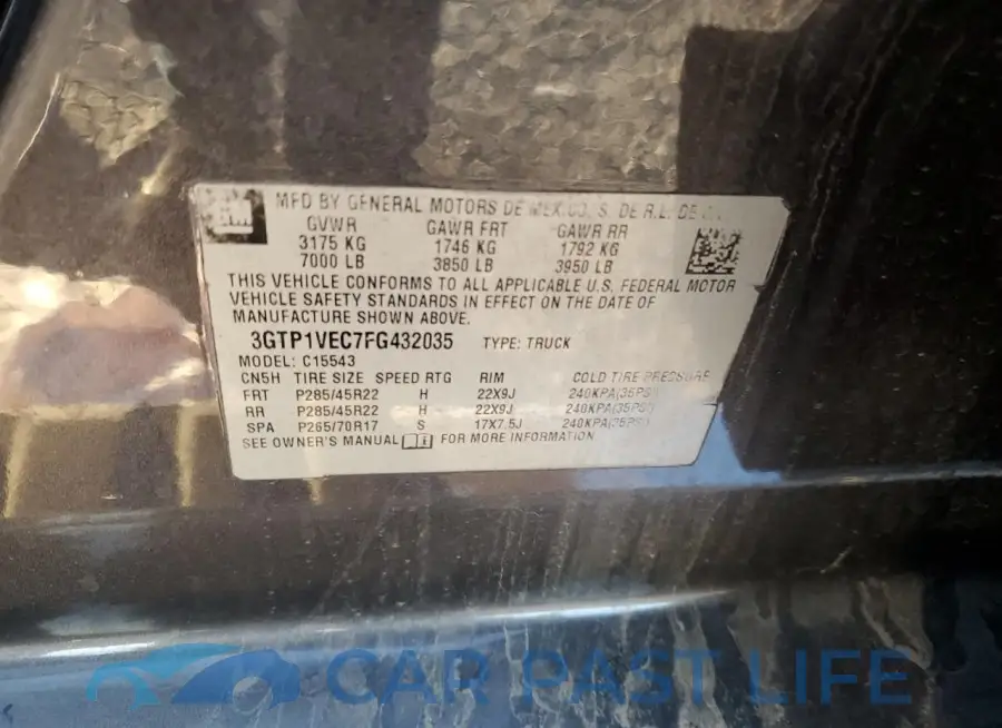 3GTP1VEC7FG432035# 13