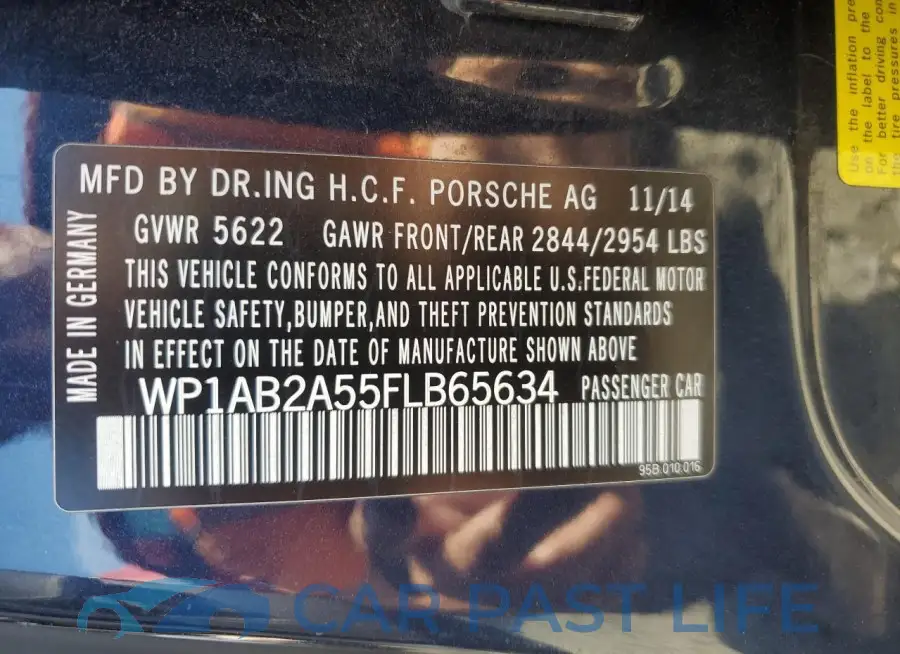 WP1AB2A55FLB65634# 12