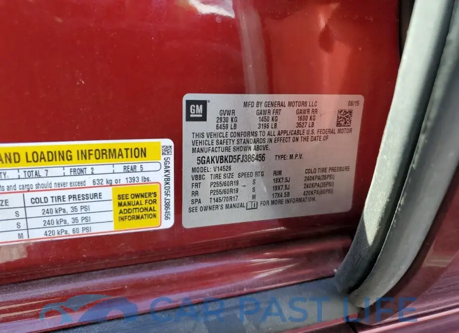 5GAKVBKD5FJ386456# 14