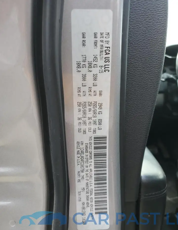 1C4RDJAG4FC101790# 13