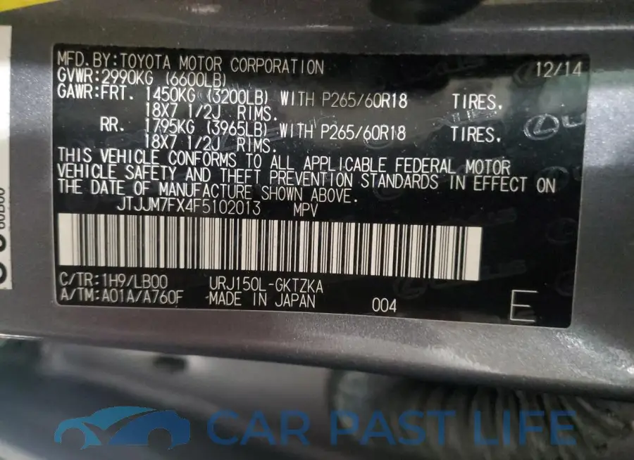 JTJJM7FX4F5102013# 13