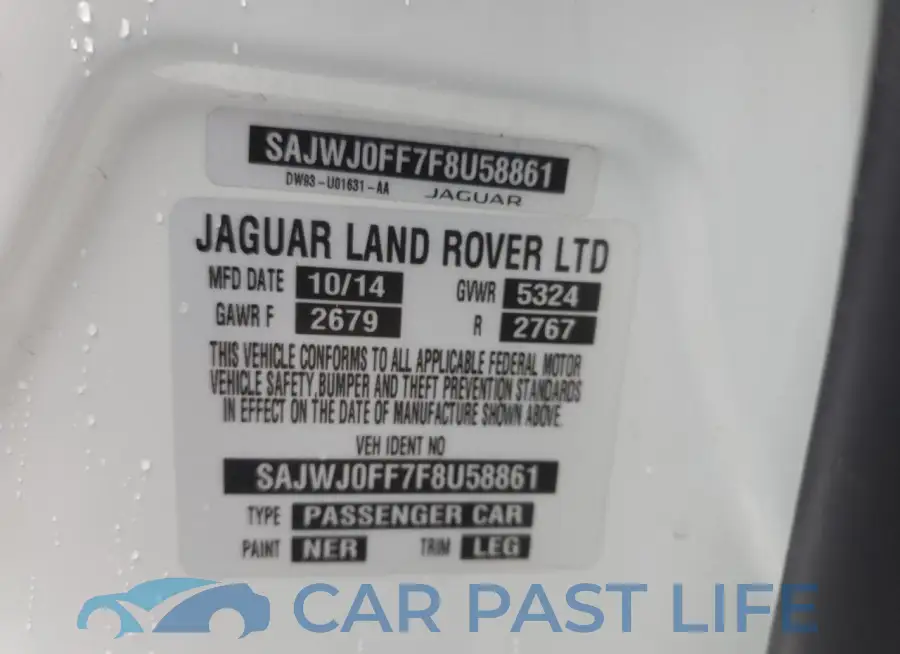 SAJWJ0FF7F8U58861# 12