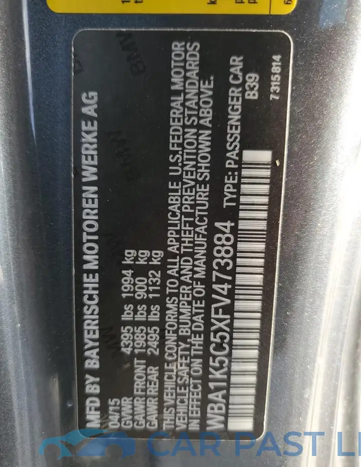 WBA1K5C5XFV473884# 12