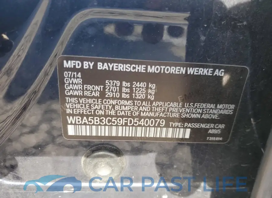 WBA5B3C59FD540079# 12