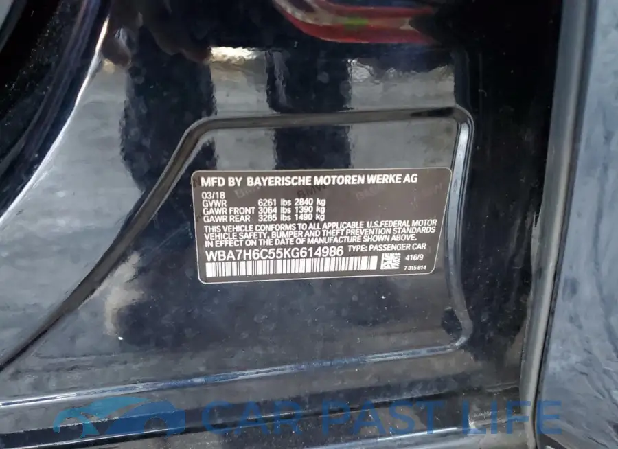 WBA7H6C55KG614986# 13