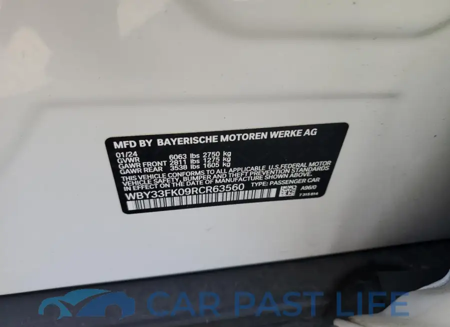 WBY33FK09RCR63560# 12