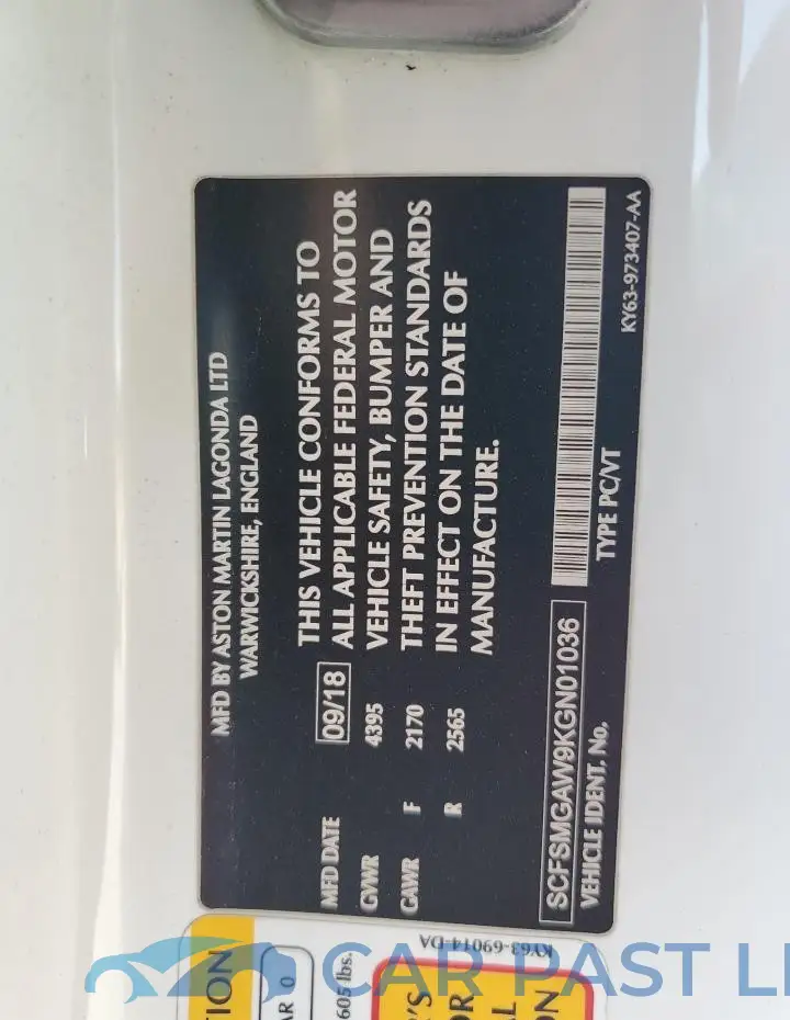 SCFSMGAW9KGN01036# 12